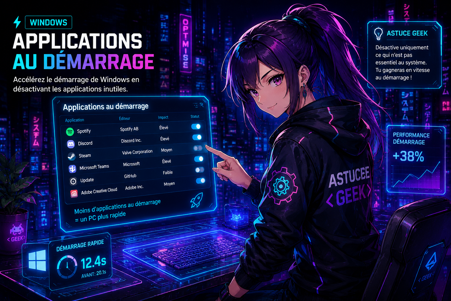 Gérer les applications au démarrage